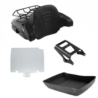 Chopped Trunk Backrest Rack Mount Plate for 2009-2013 Harley Touring Glide