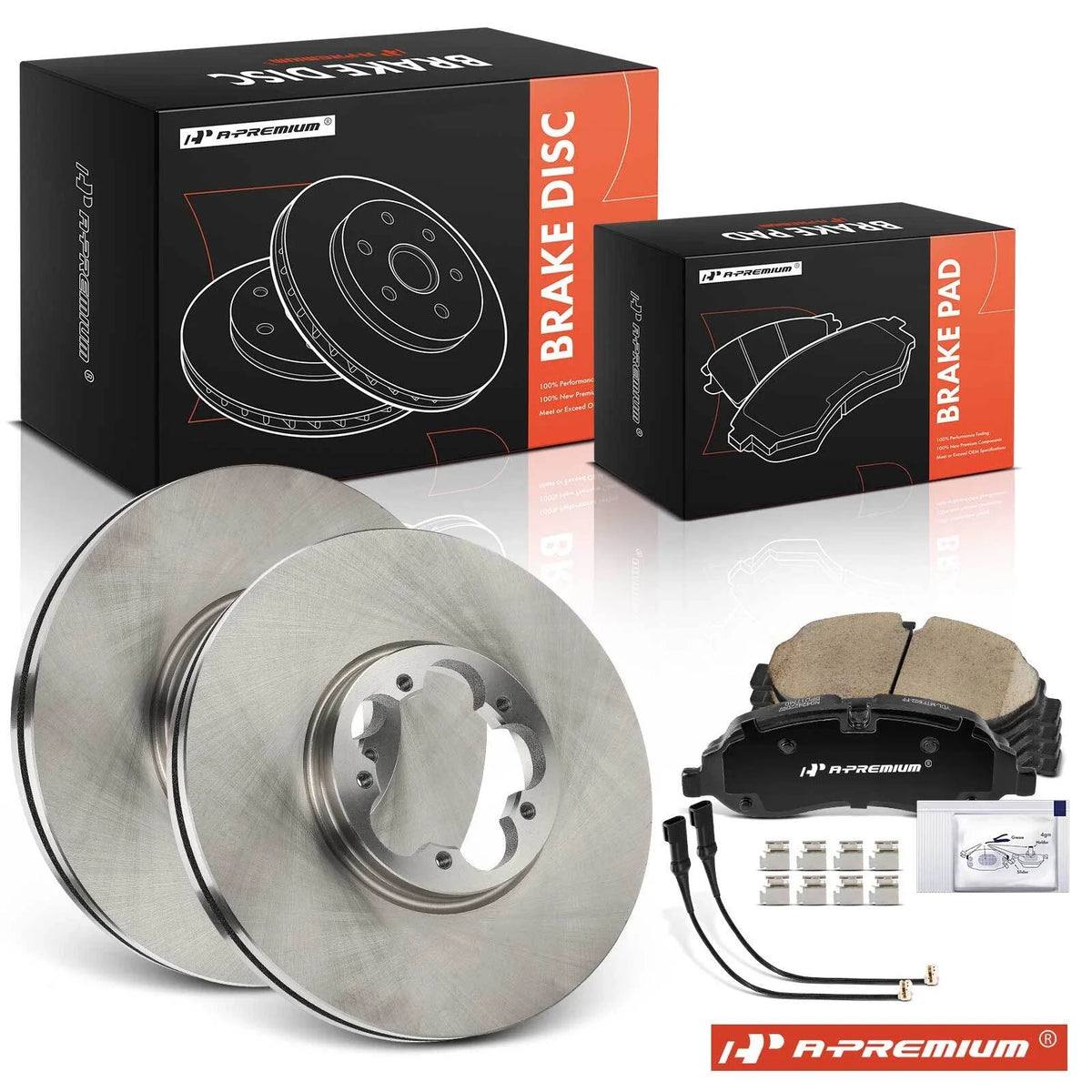 Front Disc Brake Rotors & Ceramic Pads for Ford Transit-150 (2015–2021)