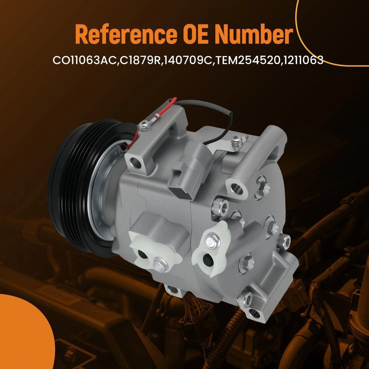 A/C Compressor & Clutch for Toyota Echo (2000–2005) CO11063AC