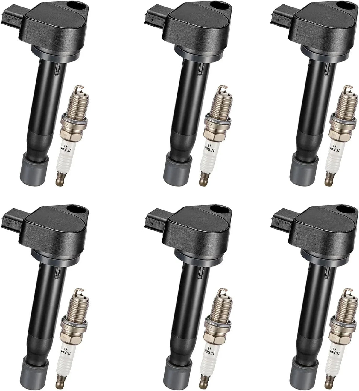 Set of 6 Ignition Coils + 6 Spark Plugs for Honda Odyssey (1999–2007)