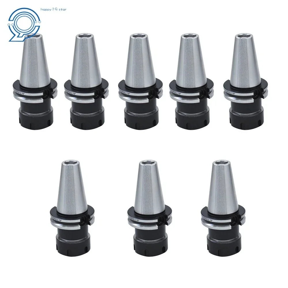 8-Piece Set of CAT40-ER32 Collet Chucks, 2.76" G2.5 25000RPM