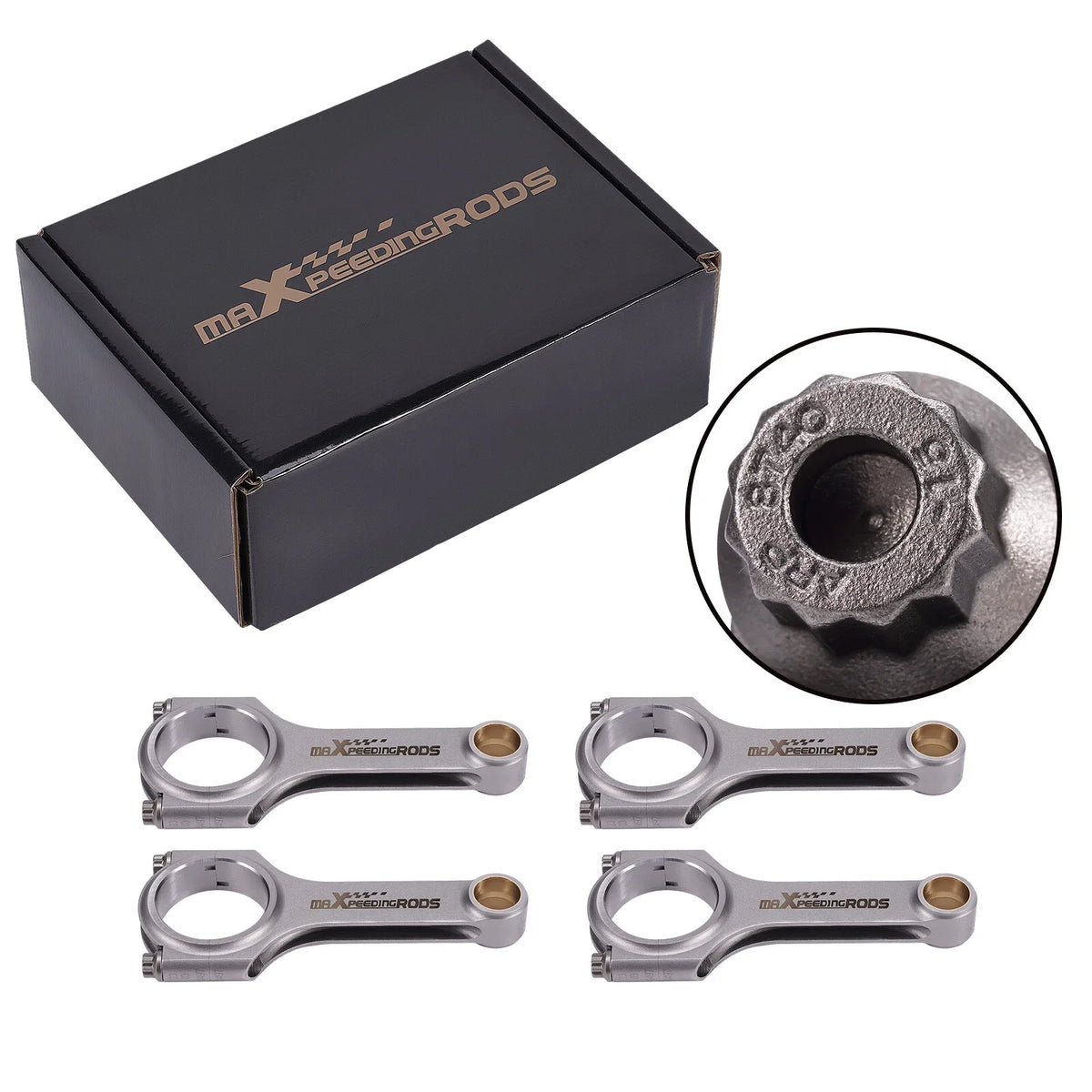 Set of 4 Connecting Rods with ARP Bolts for Mazda 2.0L FS