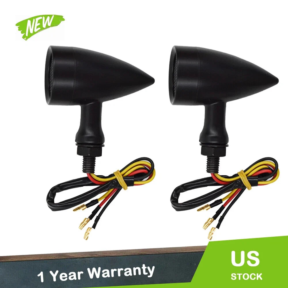 LED Black Red Brake Running Turn Signal Tail Light for Bobber Cafe Motorcycle