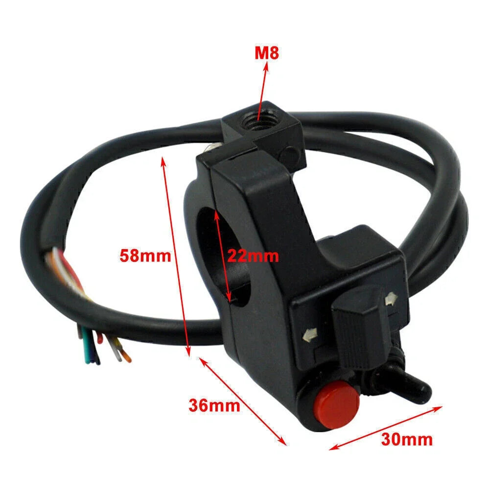 Motorcycle 7/8" Left Handlebar Switch