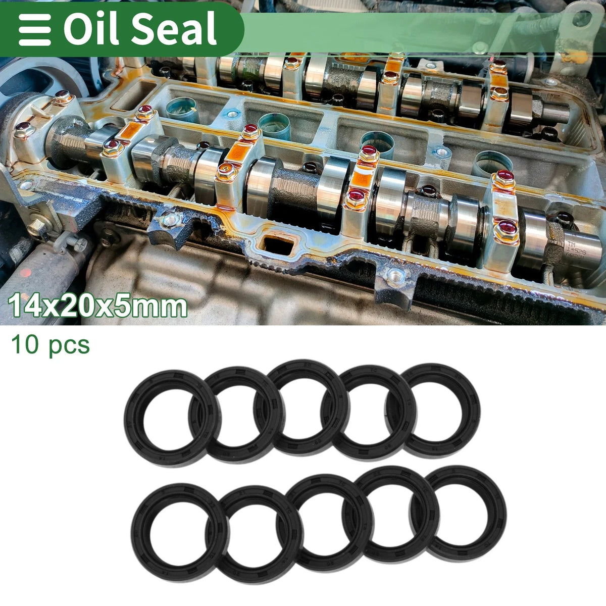 Oil Seal   - NBR Rubber 14x20x5mm High Pressure