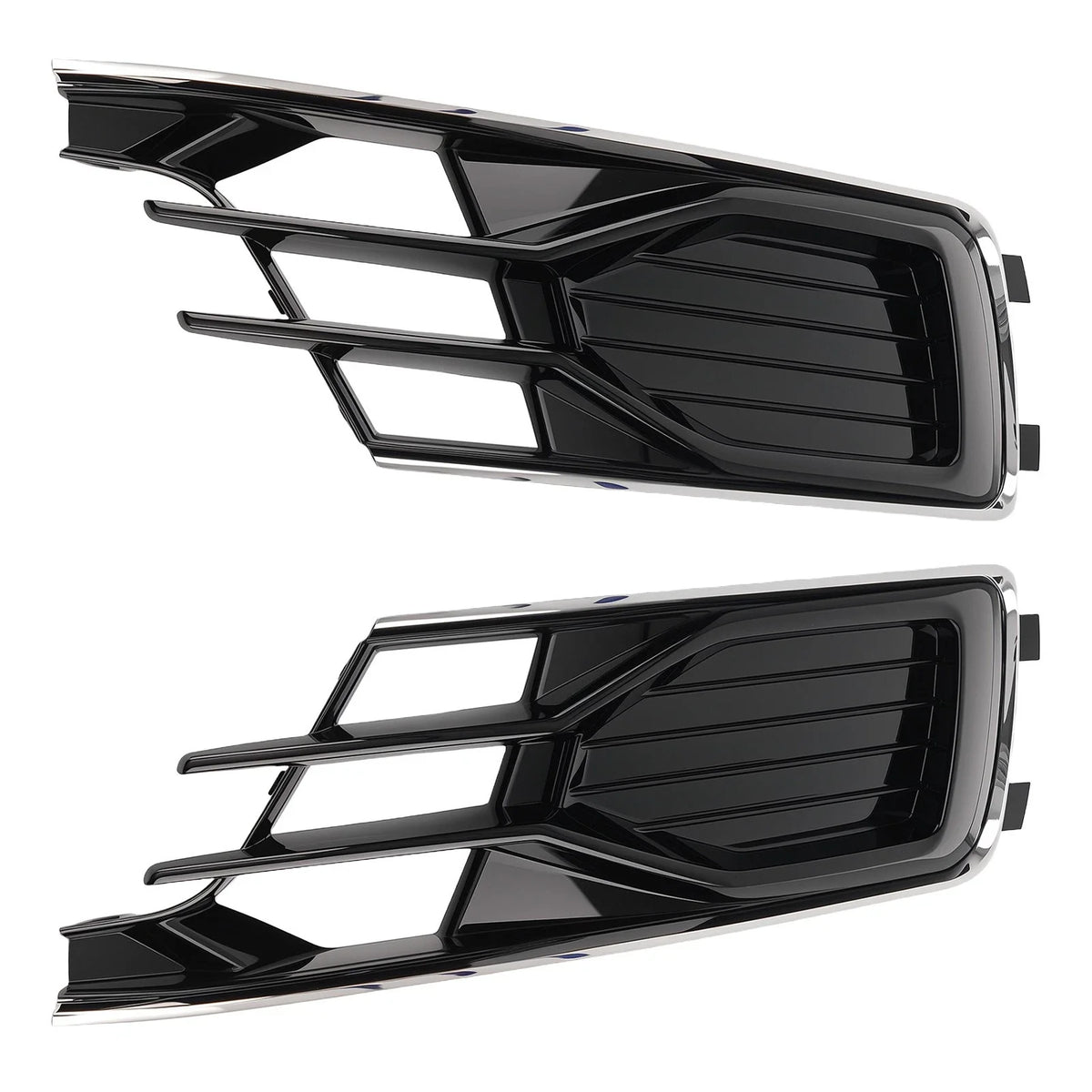 Pair of Front Fog Light Grilles for Audi A6 C7 2014-2018