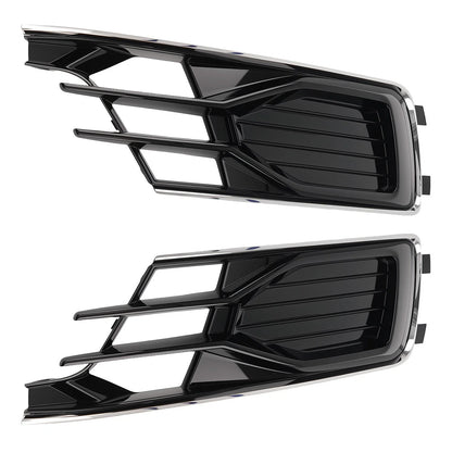 Pair of Front Fog Light Grilles for Audi A6 C7 2014-2018