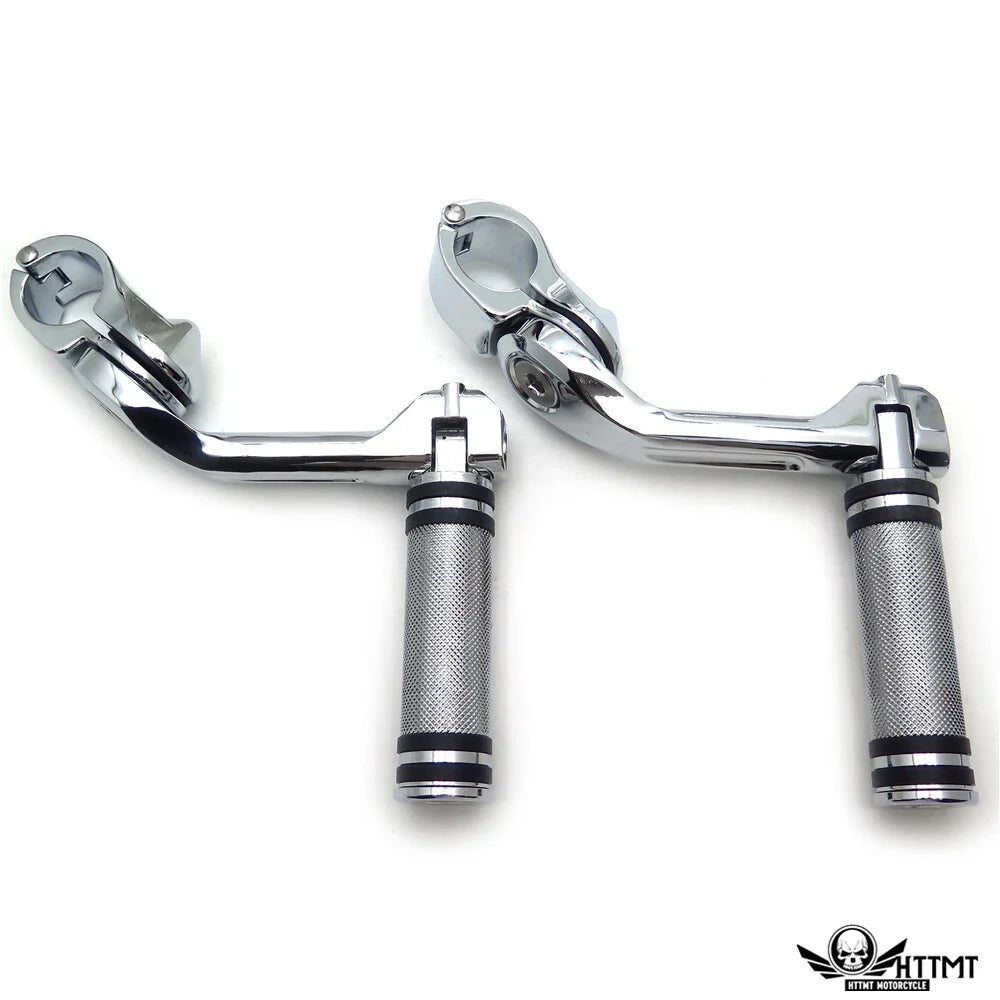 5" Long Chrome Foot Peg Kit for Harley Davidson 1200T 2014-2017