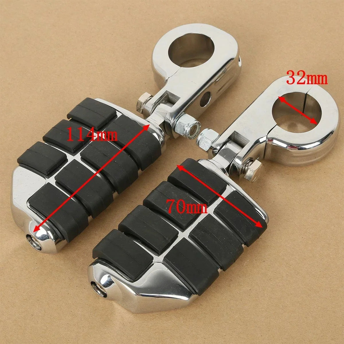 Foot Pegs Anti Vibration for 1 1/4" Highway Engine Guards
