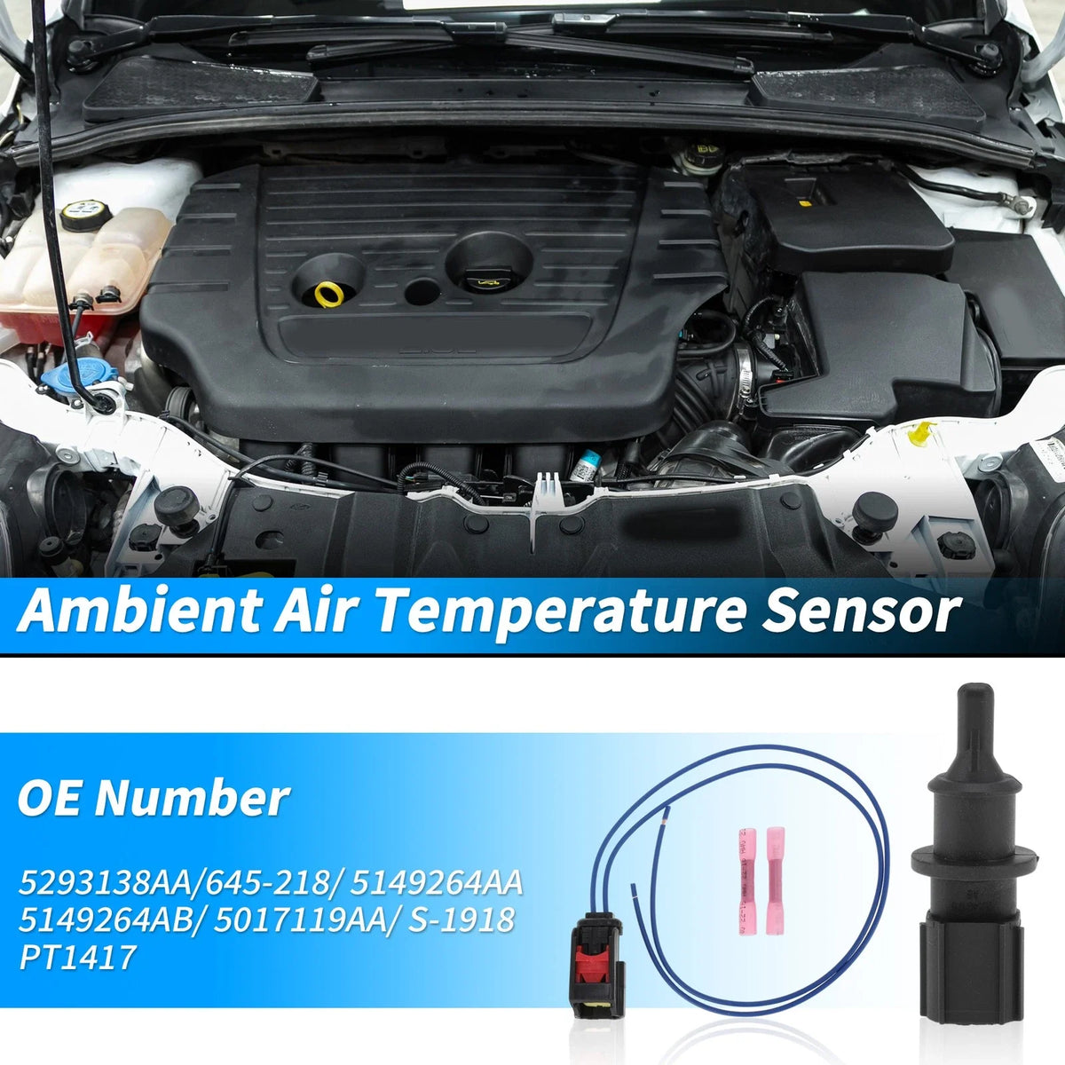 Ambient Air Temperature Sensor with Connector Pigtail Plug  