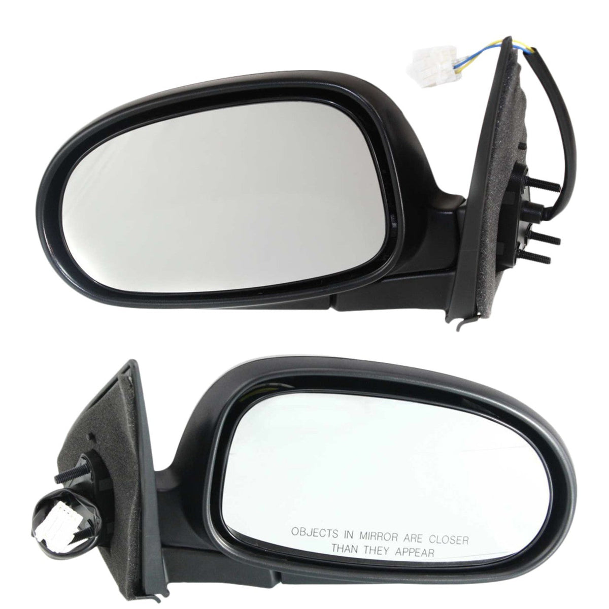 Pair of Unheated Power Black Mirrors for 2000–2003 Nissan Maxima