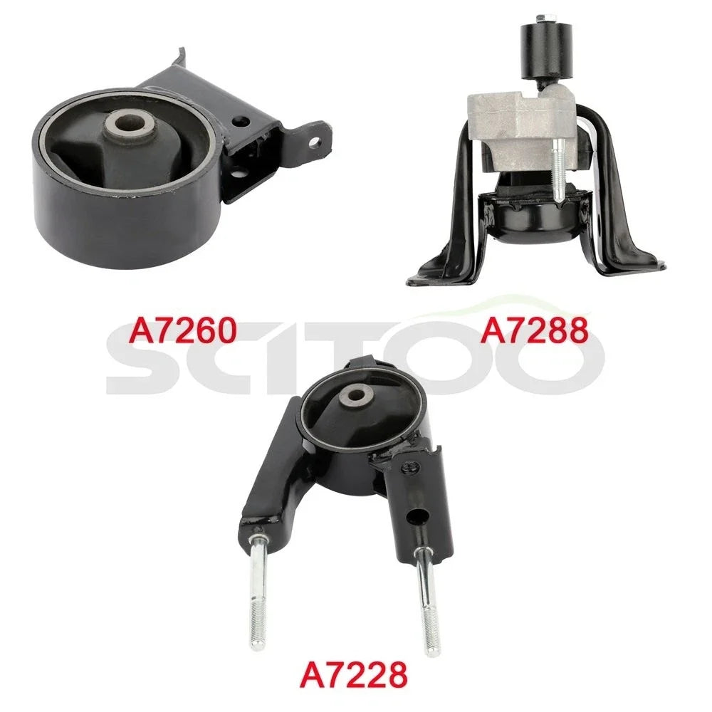 Set of 3 Engine Mounts for 2000–2005 Toyota Echo 1.5L A7288 A7228