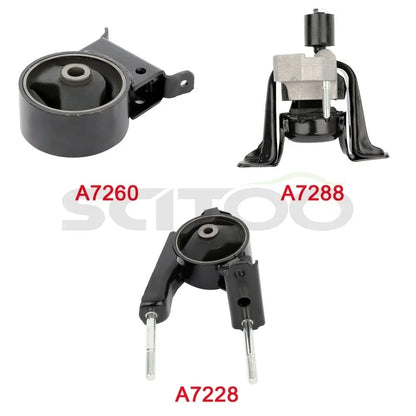 Set of 3 Engine Mounts for 2000–2005 Toyota Echo 1.5L A7288 A7228