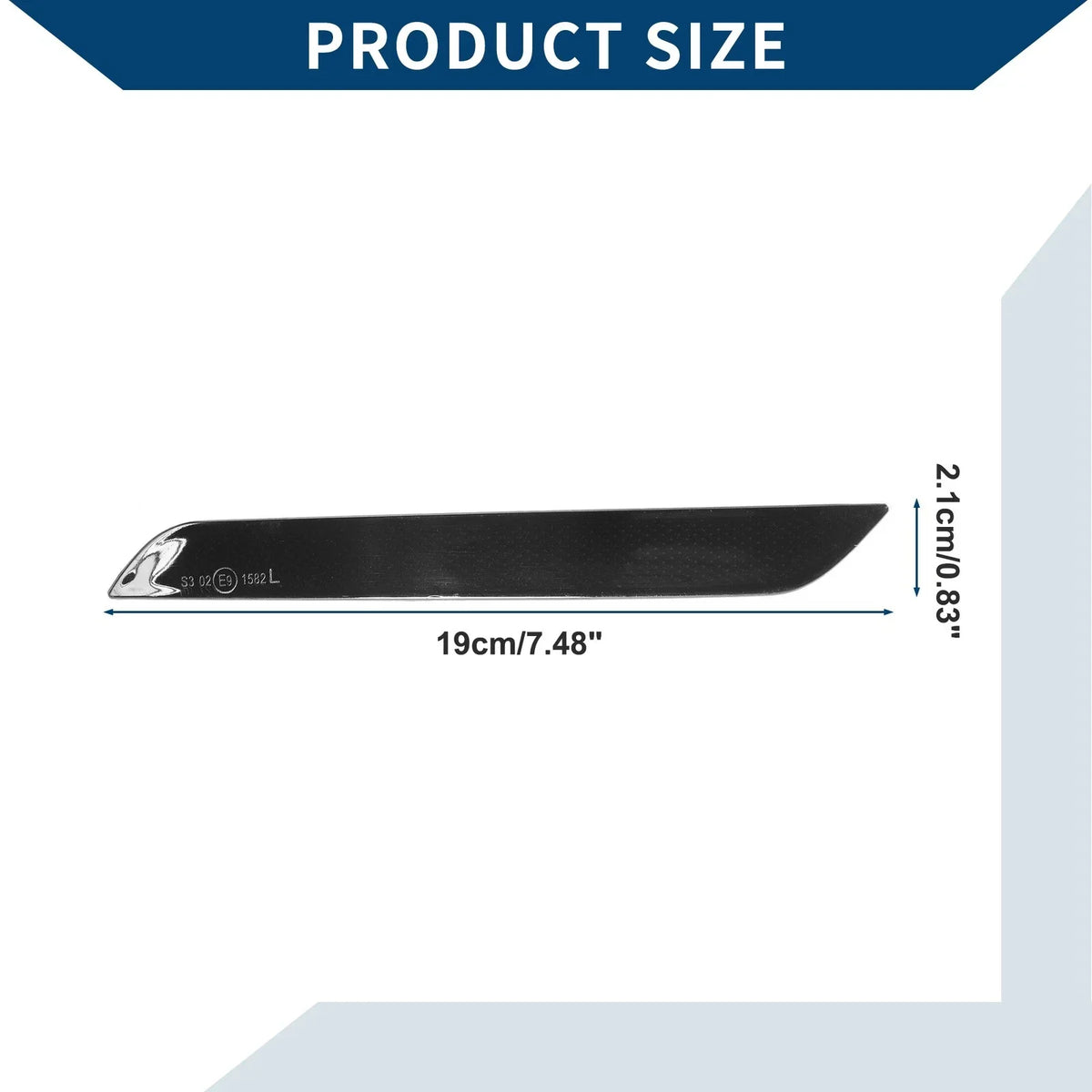 Front Left Bumper Reflector - Black for BMW X6 (2008-2014)
