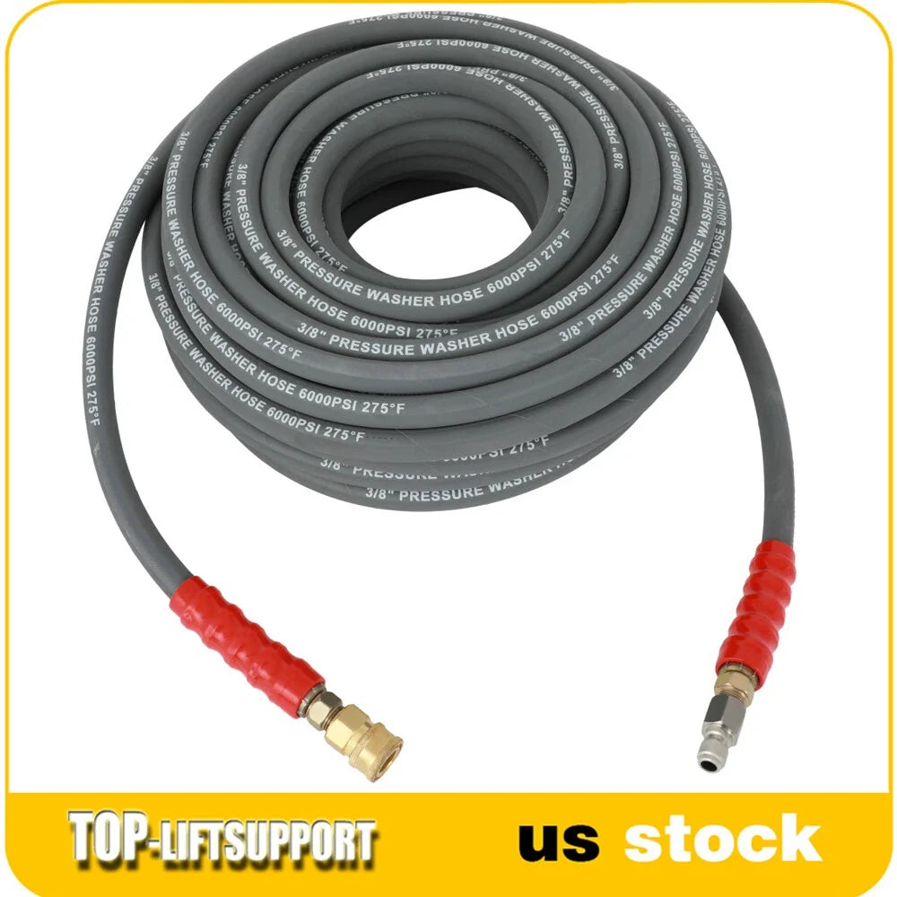 3/8" Hot Water Pressure Washer Hose 100ft 6000 psi Non-Marking