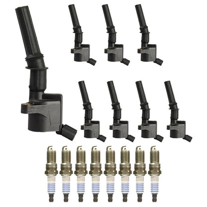 8X Ignition Coils + 8X Spark Plugs for Ford F-150 (1998–2010) DG508