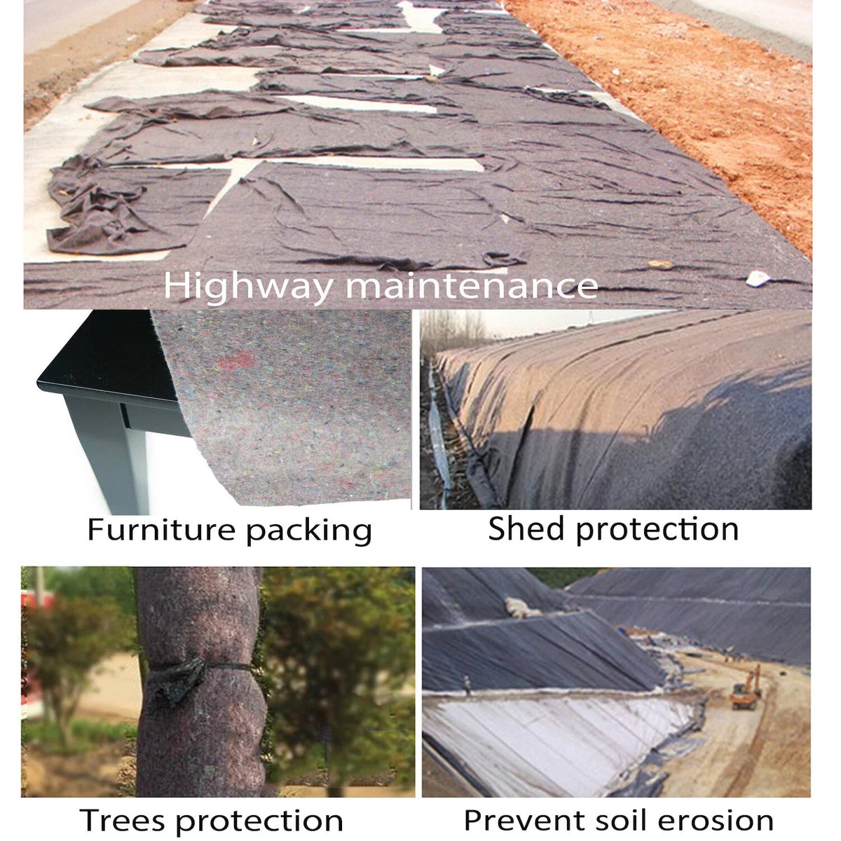 5pc Furniture Packing Pad Moving Blanket 80" x 72" Heavy Duty