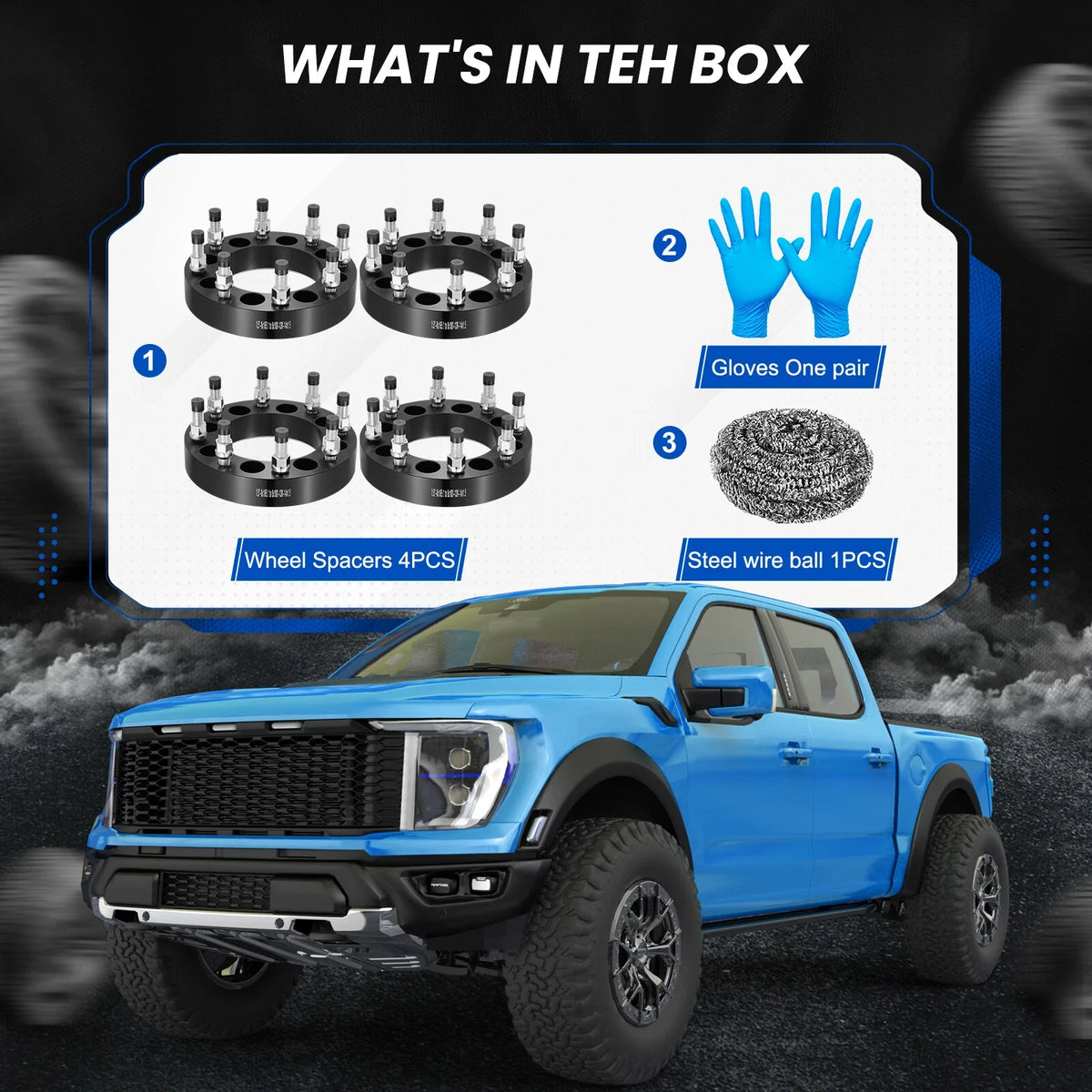Set of 4 Wheel Spacers 1.5" 8x6.5 to 8x180 for Chevy GMC Savana 2500 (2003–2023)