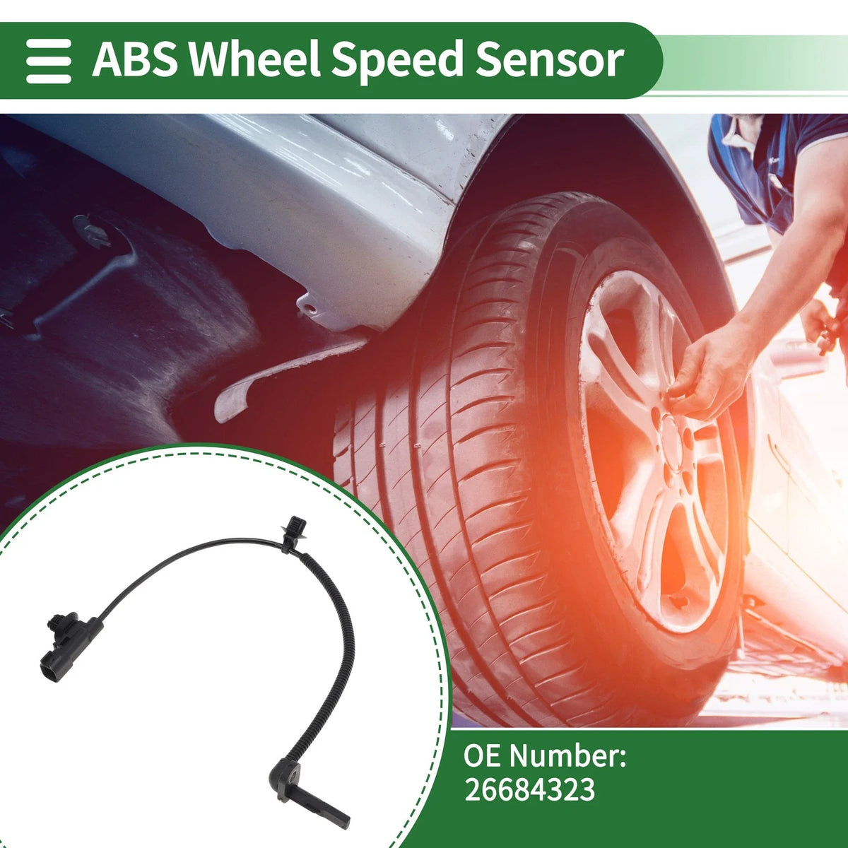 ABS Wheel Speed Sensor No. 26684323 for Buick GL6 (2018) Rear Right