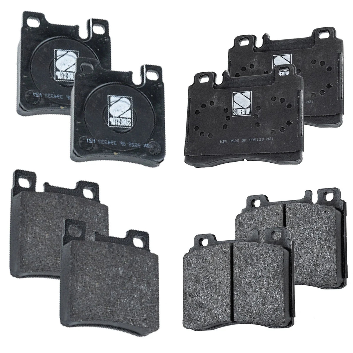 Brake Pads Set of 4 for Mercedes S Class CL