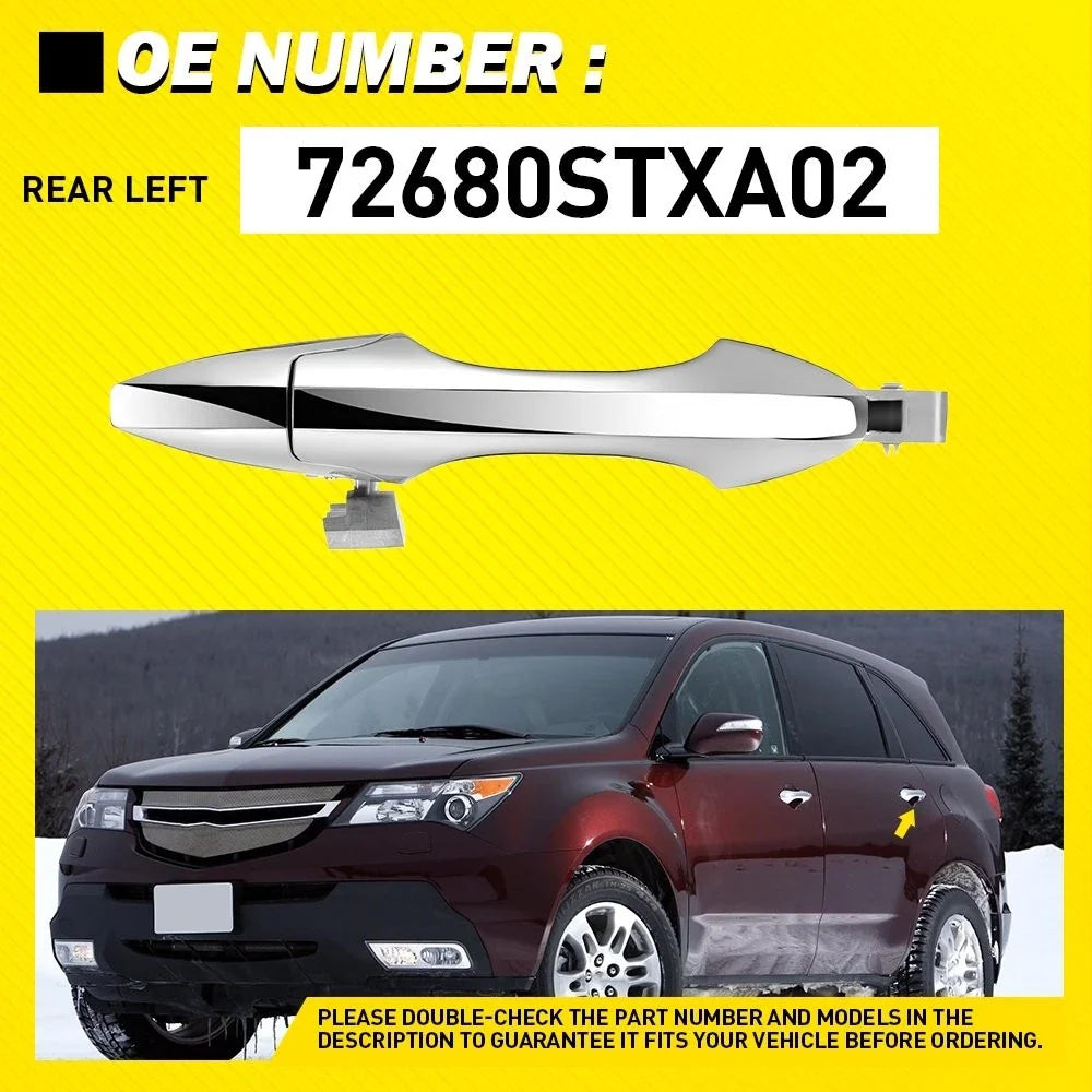 Rear Left Chrome Door Handle for Acura MDX 2007-2013 OE 72680STXA02
