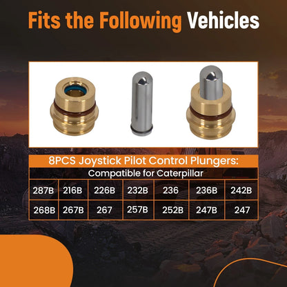Control Valve Plunger Kit for Caterpillar 216B 226B 232B 236B 242B 246B