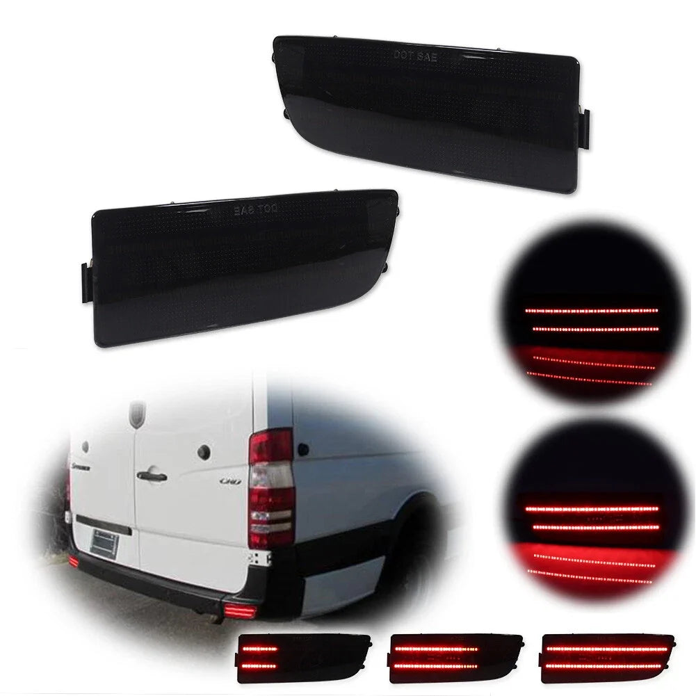 Smoked LED Tail Brake Light with Sequential Turn Signal for Benz Sprinter (2007–2018)