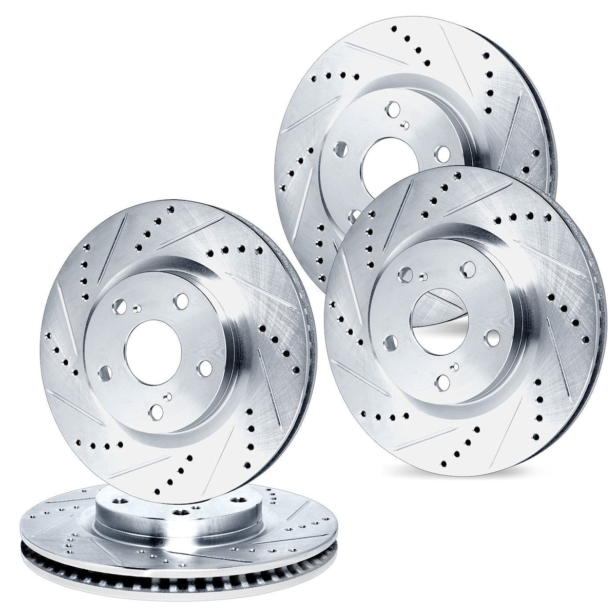 Set of 4 Brake Discs for Ford Mustang