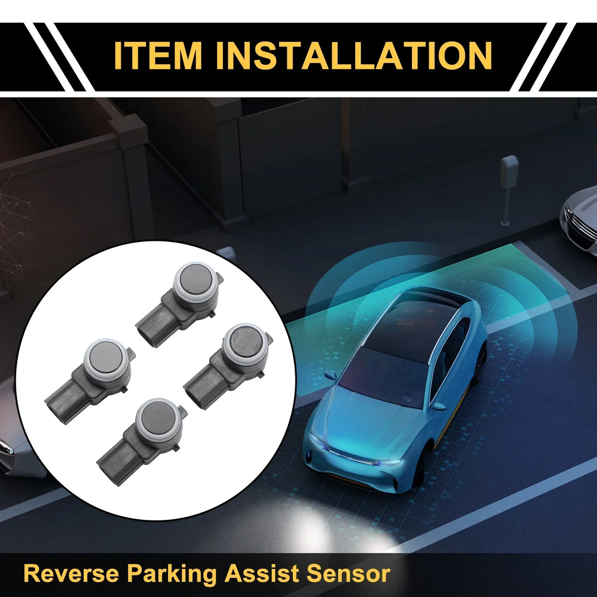 Set of 4 Backup Parking Sensors for Ram 1500 2500 3500 Bumper 2013-2023