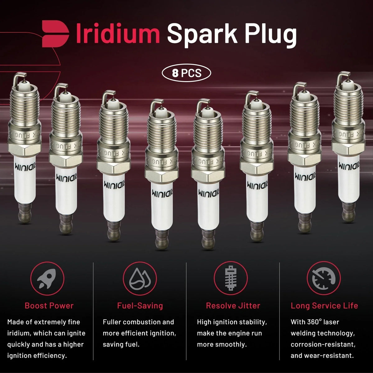 Set of 8 Platinum Spark Plugs 41-962 for 2000-2002 Silverado 2500