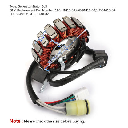 Generator Stator Coil for Yamaha YFM250 (2001–2009) YFM660 (2001–2005) 1P0-H1410-00