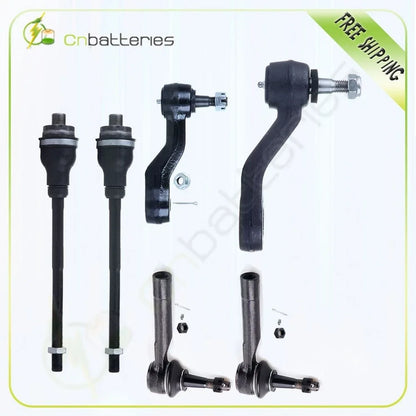 Pitman & Idler Arm Kit with Tie Rods - Set of 6 for GMC Sierra 1500 4WD 99-06