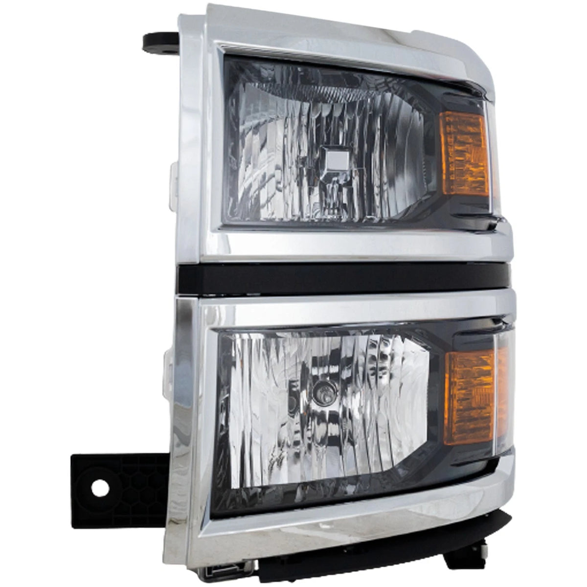 Left Headlight for Chevrolet Silverado 1500 (2014–2015) Halogen Chrome CAPA