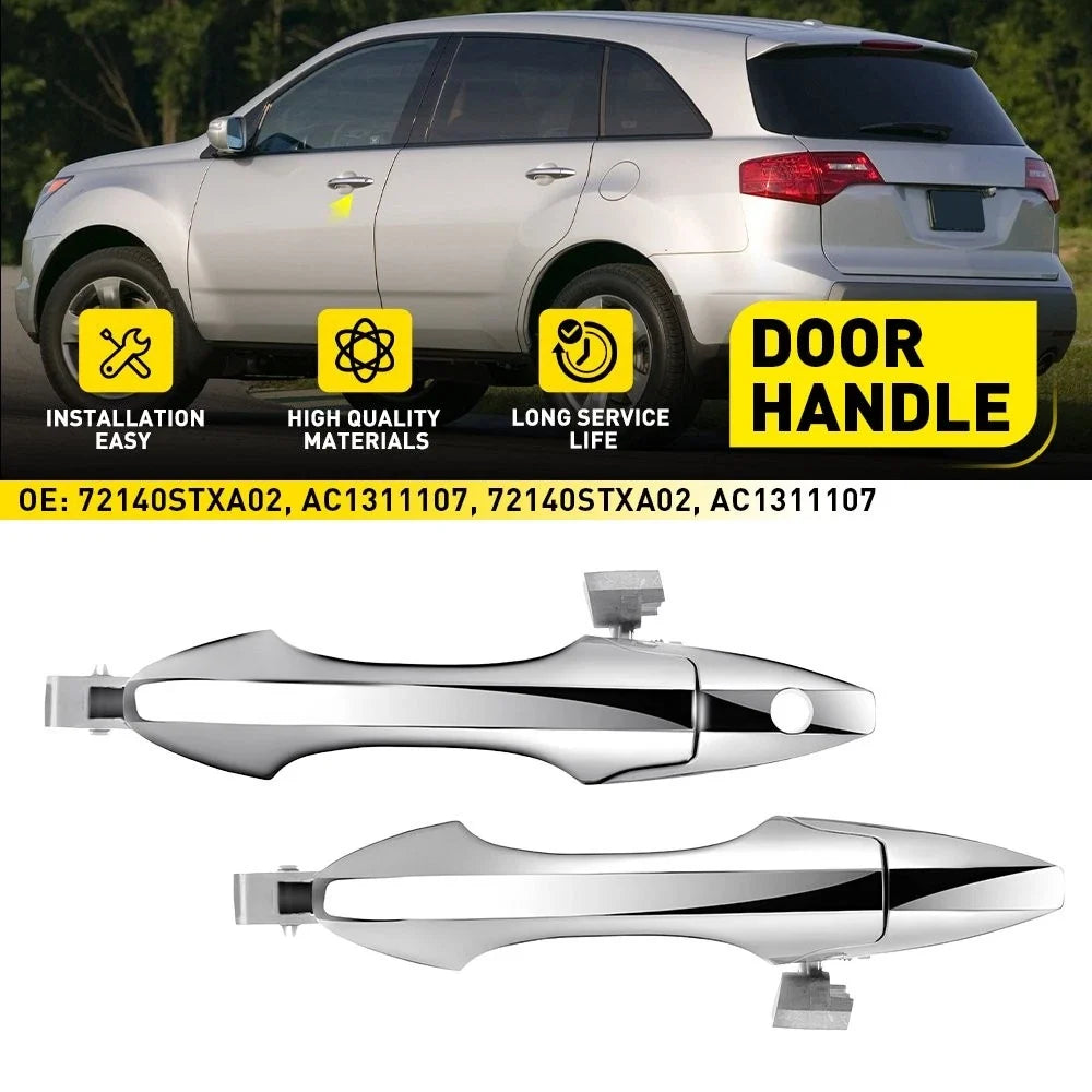 2X Exterior Door Handle for Acura MDX (2007–2013) Front Left + Right Outer