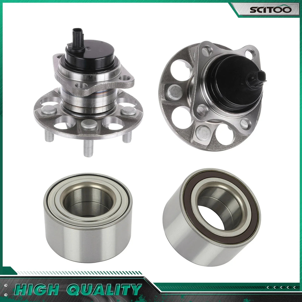 2X Front Wheel Bearings & 2X Rear for Scion XD (2008–2014)