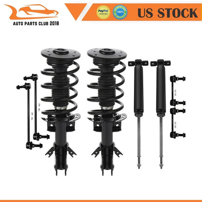 Front Struts & Rear Shocks for Ford Fusion (2013–2018) w/Coil Spring & Sway Bars