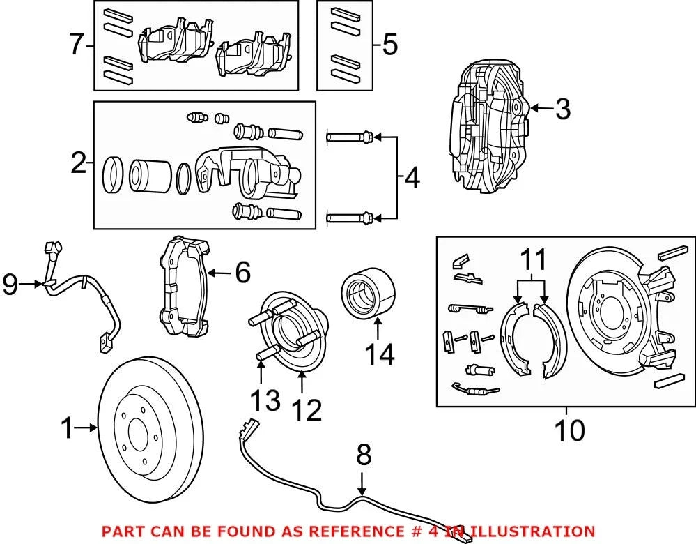Rear Disc Brake Caliper Pin for Dodge Durango (OEM)