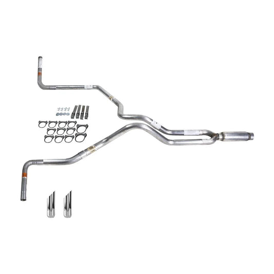 Dual Exhaust 2.5" MA Pipe Glass Pack Muffler for F150 (1987–1994)
