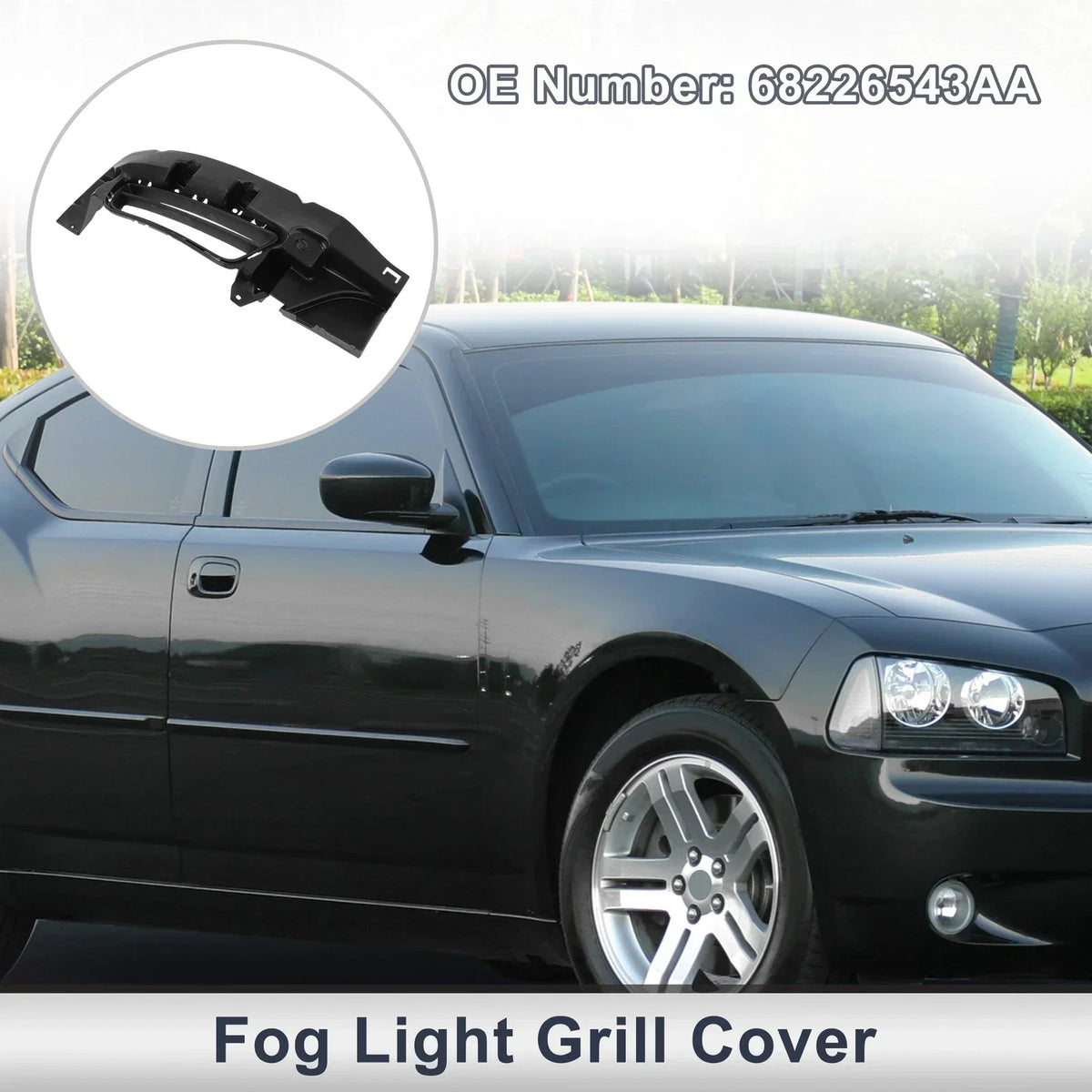 Front Left Fog Light Grill for 2015-2016 Charger