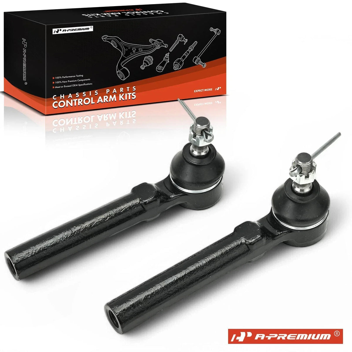 2X Front Outer Side Tie Rod End for Honda CR-V (2007–2011)