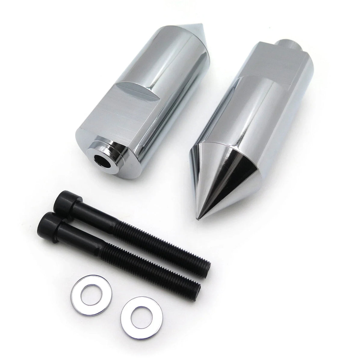 Spike Frame Sliders - Chrome for Yamaha YZF R1 (2004 to 2006)