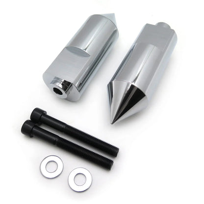 Spike Frame Sliders - Chrome for Yamaha YZF R1 (2004 to 2006)