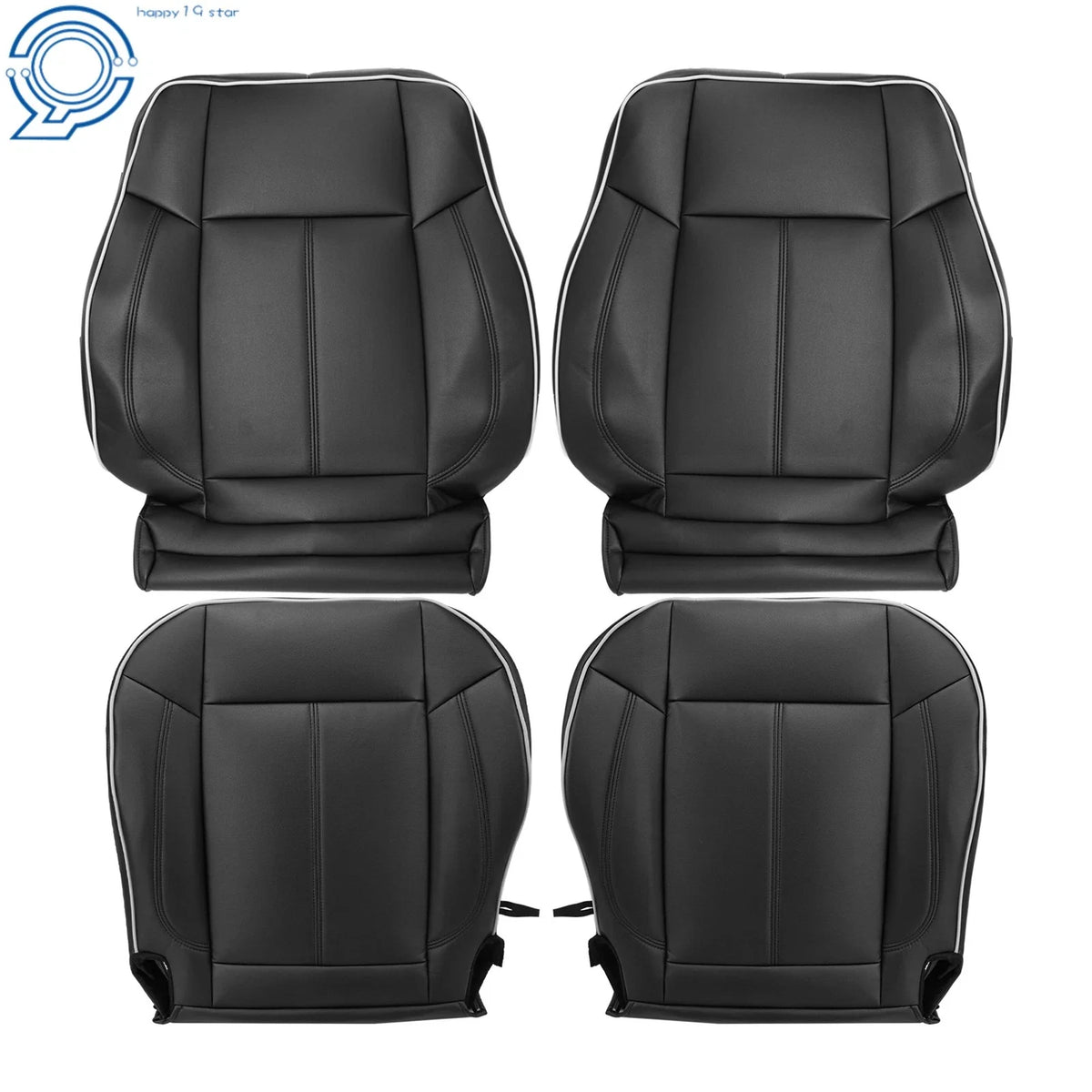 Leather Front Seat Covers in Black for Hummer H3 (2006–2010)