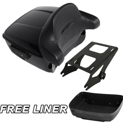 Trunk Backrest Pad Mount Rack for Touring Harley Road King 2014-2023
