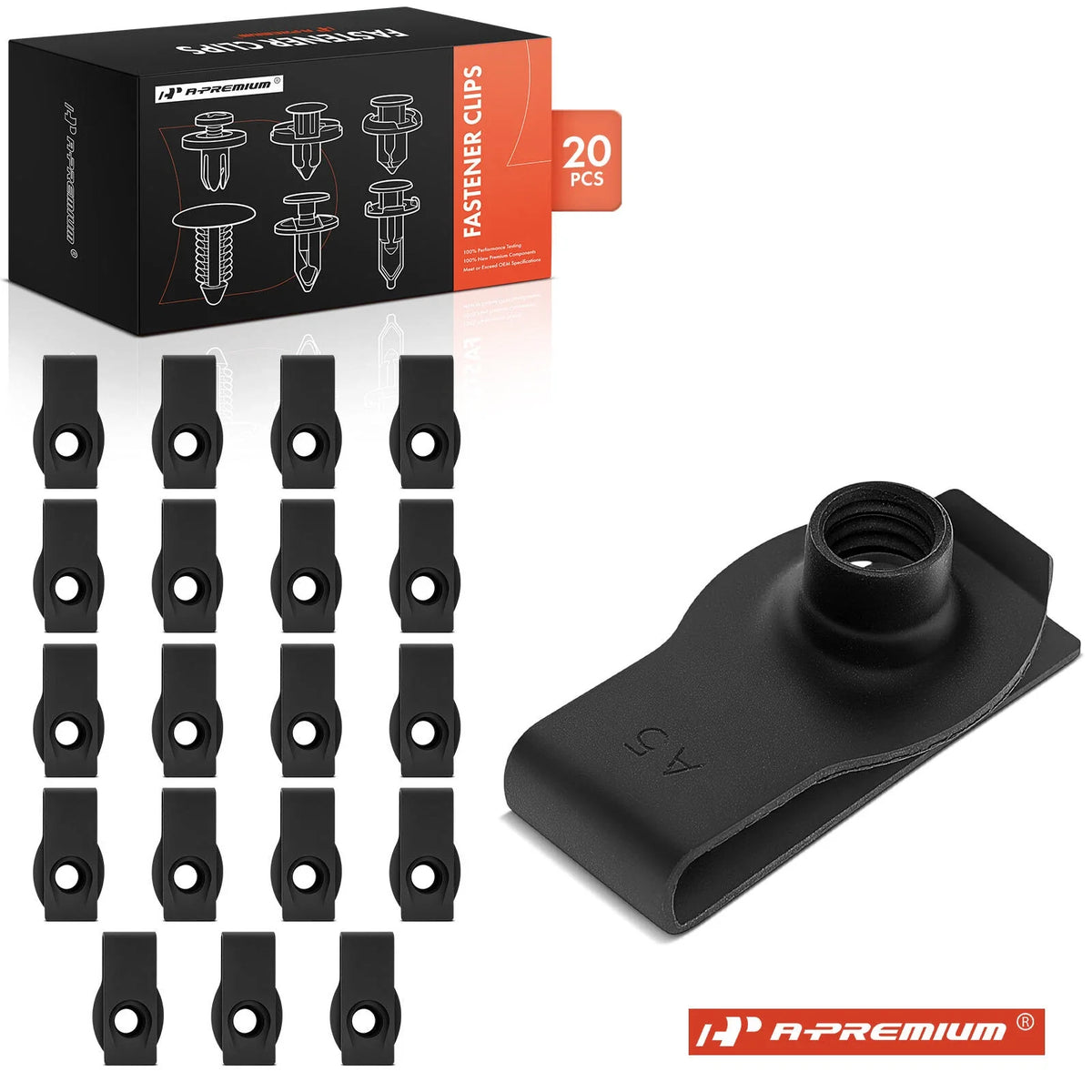 Set of 20 U-Nut Retainer Clips for Ford