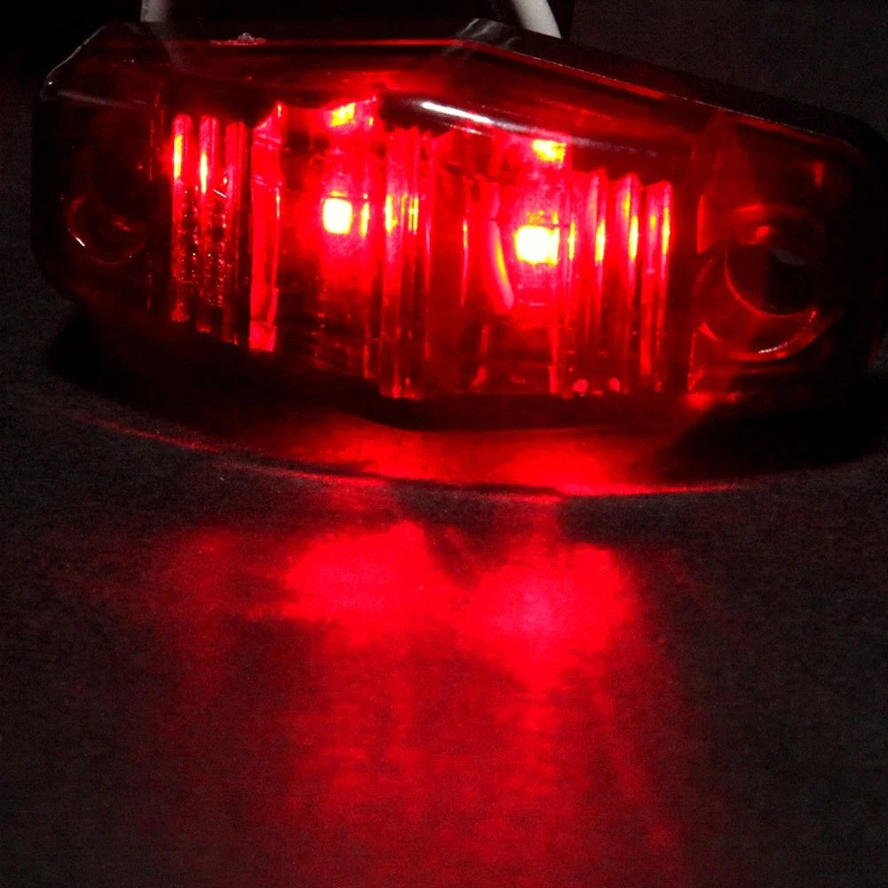 Waterproof 16X Side Marker Clearance Light with Red Lens for Pickup Truck