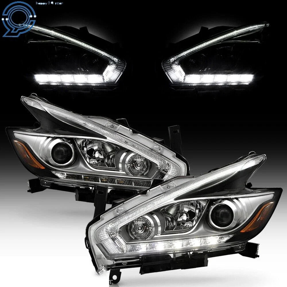 Halogen LED DRL Headlight Projector Set for Nissan Murano (2015–2018)