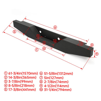 Rear Step Bumper - Steel, Heavy-Duty for Ford Ranger Pickup 1993–2011