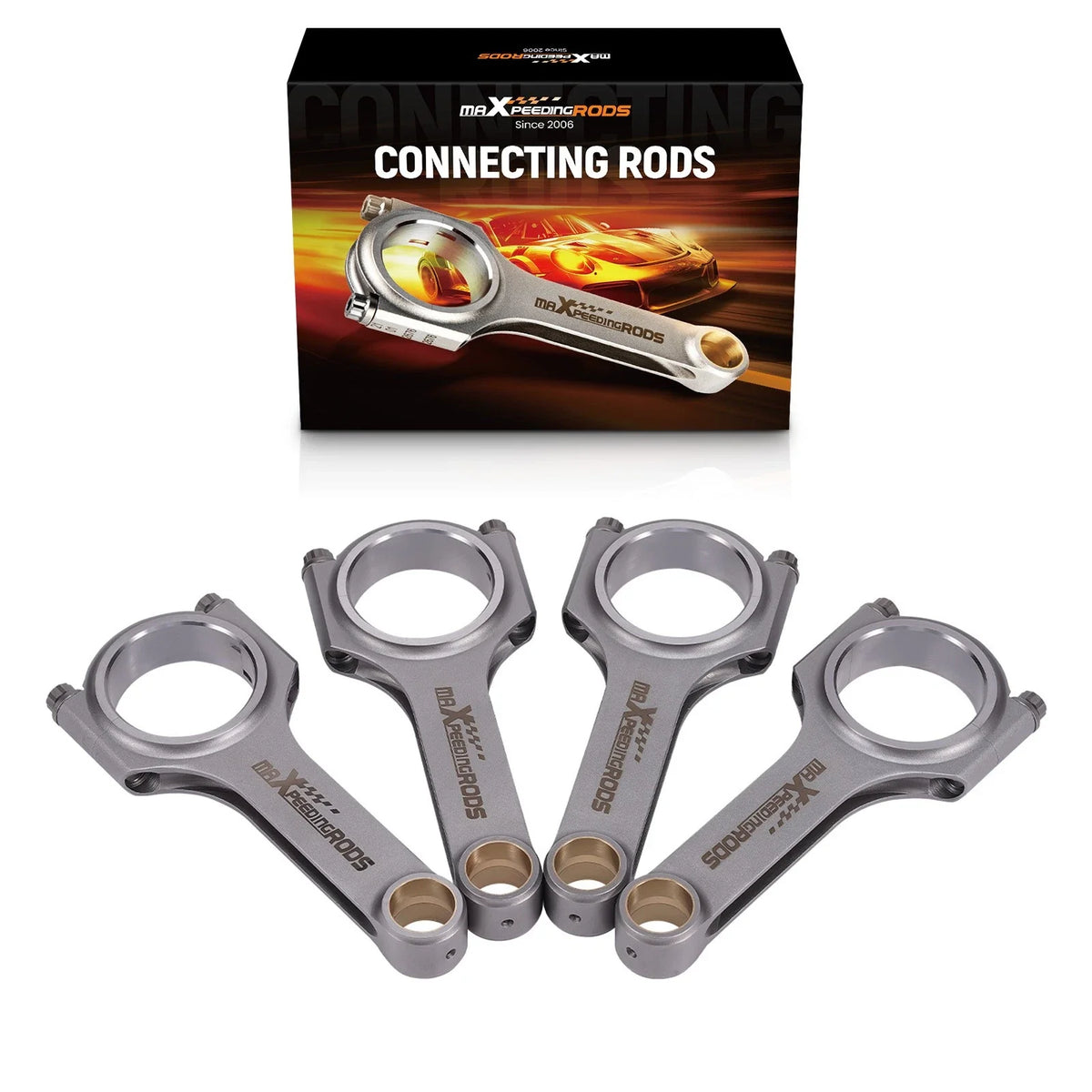 4-Piece Forged Connecting Rods and ARP 2000 Bolts for 1984-1989 Toyota MR2 FX