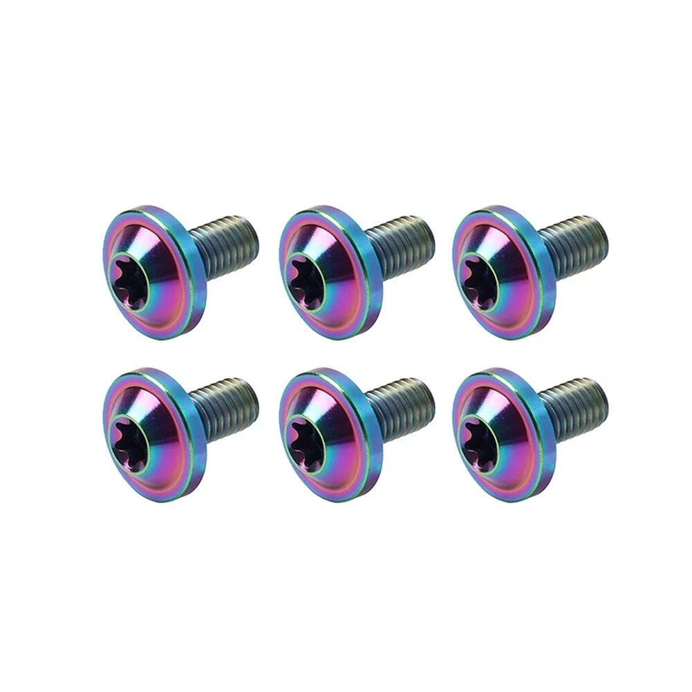 Set of 6 M6x10mm Alloy Screws with Torx Head for Motorcycle